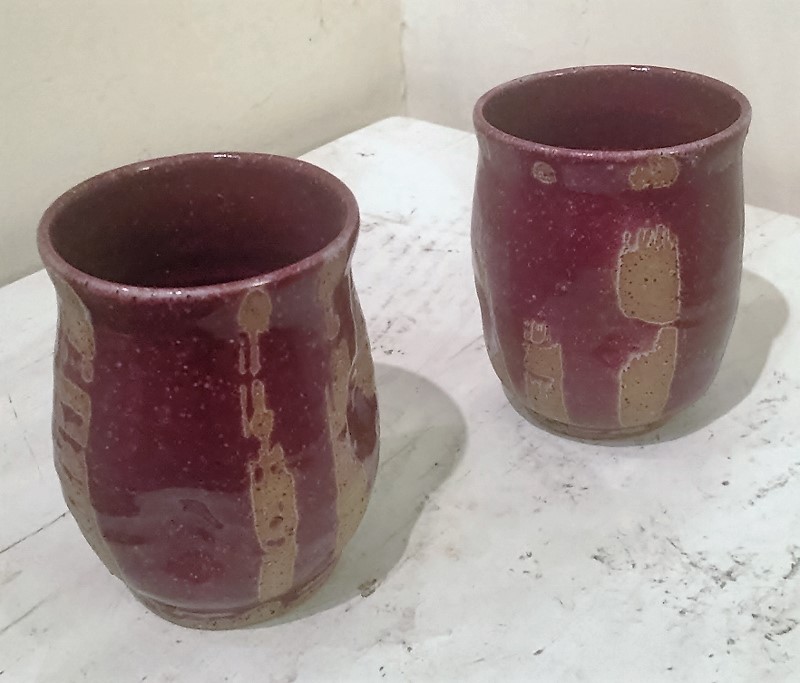 Dimple Cup Pleasing Plum with Stripes